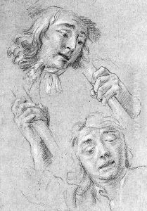 Two Heads of Soldiers by Dutch School