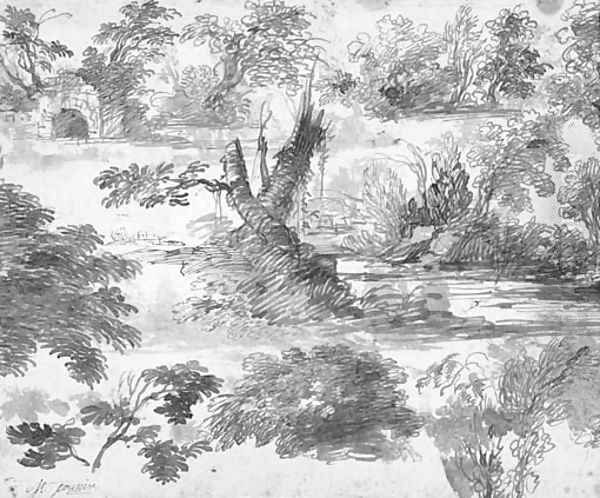 Four sheets of landscape studies - view 1