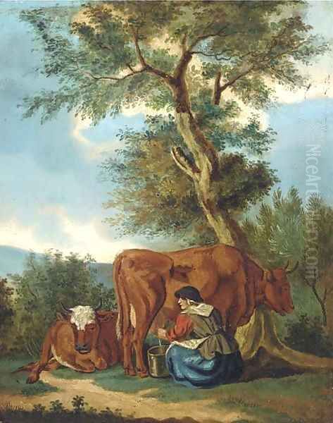 Milking the cow - view 1