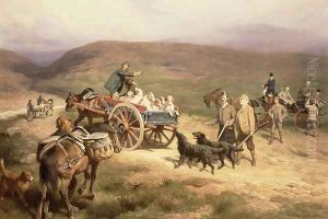 Grouse Shooting on the Glentanar Estate in Aberdeenshire, 1889 by Carl Suhrlandt