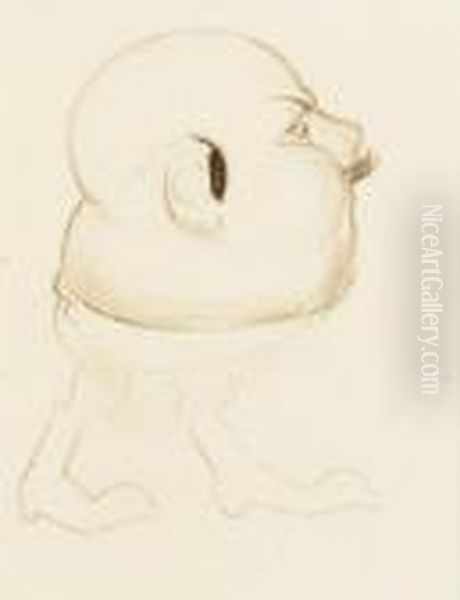 Caricature Macrocephale D'homme Moustachu - view 1