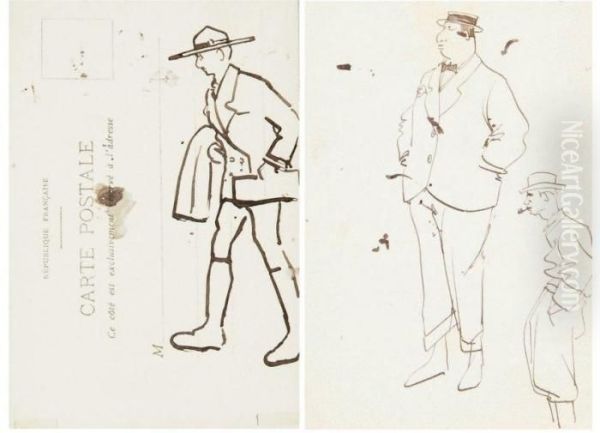 Deux Etudes D'homme En Pied - view 1