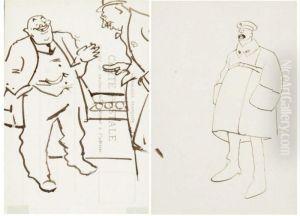Etude De Militaire En Capote