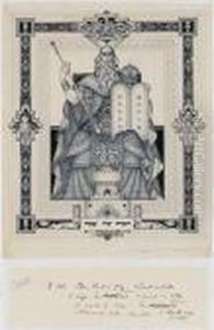A Study For The Hagadah Vorsatz by Arthur Szyk