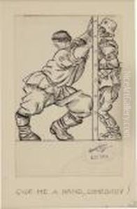 Give Me A Hand, Somebody by Arthur Szyk