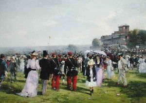 The End of the Races at Auteuil, c.1893 by Alfred Smith