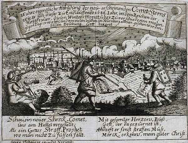 The Comet seen over Nuremberg, 1680 - view 1