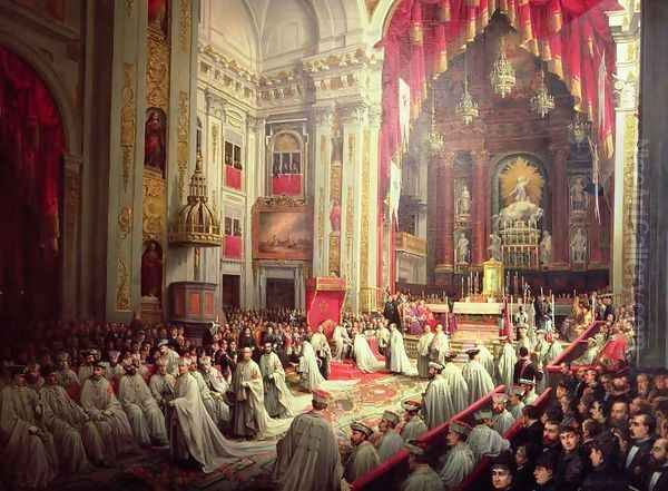 Investiture of King Alfonso XII 1857-85 as Grand Master of the Military Orders - view 1