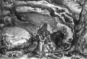 Witches Sabbath c. 1610 by Andries Jacobsz. Stock