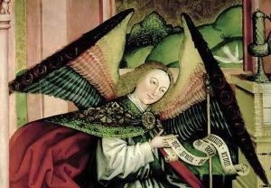 The Adoration of the Shepherds - detail of an Angel by Jorg Stocker