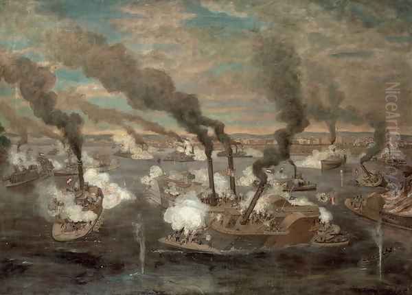 Great Naval Battle of Memphis, Tennessee on 6th June, 1862 - view 1