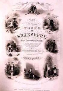 Frontispiece for The Complete Works of Shakespeare, revised by J. O. Halliwell, engraved by G. Greatbach