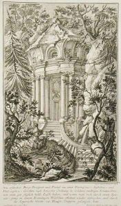 Temple in a garden, engraved by Jacob Andreas Fridrich 1714-79 by Schubler, Johann Jacob