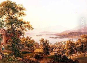 A View of Horgen on the Lake of Zurich by Jakob Suter