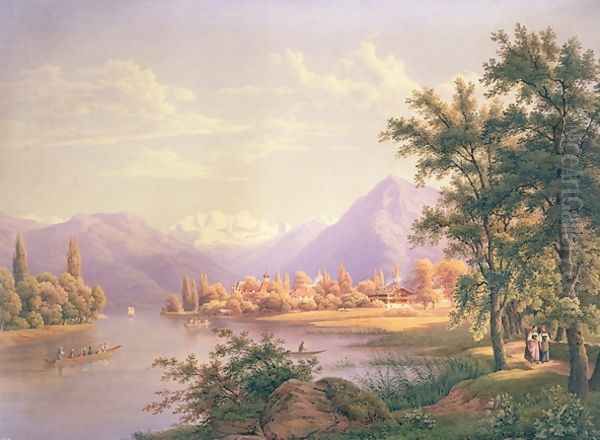A View of Scherzingen on the Lake of Thun - view 1