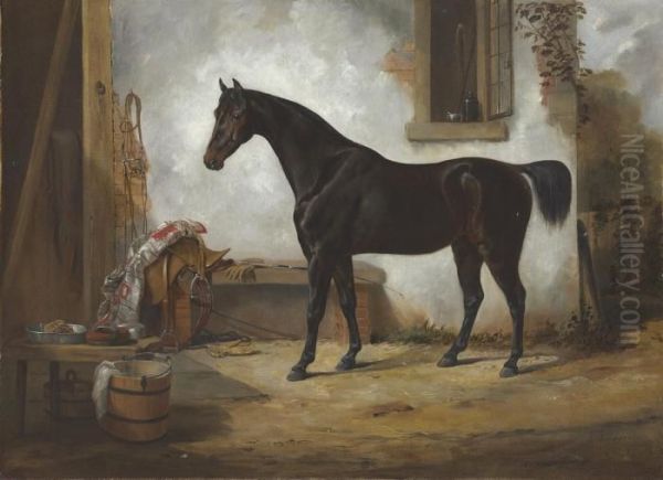 Portrait Of A Celebrated Trotting Horse - view 1