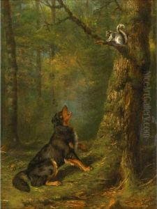 Tree'd -- Impudence by Arthur Fitzwilliam Tait
