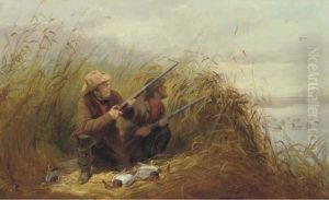 Duck Shooting With Decoys by Arthur Fitzwilliam Tait