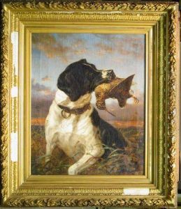 Pointer Retrieving A Woodcock by Arthur Fitzwilliam Tait