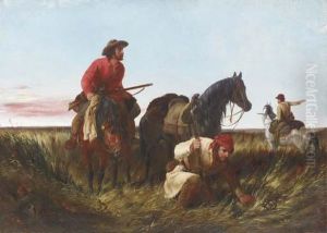 Trappers Following The Trail: At Fault by Arthur Fitzwilliam Tait