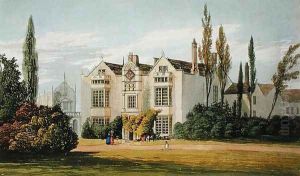 Burford Priory, from Ackermanns Repository of Arts, published c.1826 by Stockdale, Frederick Wilton Litchfield