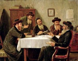 Jewish Scholars Debating by Josef Johann Suss