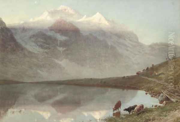 The Jungfrau at sunrise - view 1