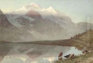 The Jungfrau at sunrise by William Collingwood Smith