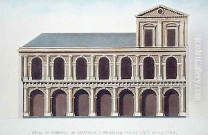 Side View of the Residence of Cardinal de Granvelle 1517-86, Brussels, from Choix des Monuments, Edifices et Maisons les plus remarquables du Royaume des Pays-Bas by Pierre Jacques Goetghebuer, engraved by the author, published 1827 by Suys, Tilman-Francois