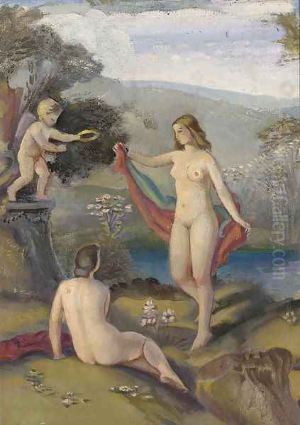 Nudes in a classical landscape - view 1
