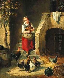 Feeding the chickens