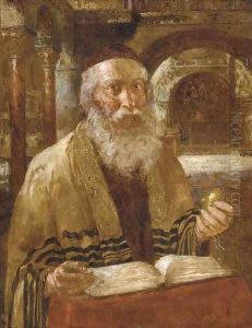 Portrait of a Rabbi reading the scriptures