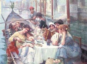 Lunch on the canal, Venice