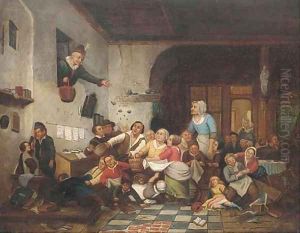 Melee at the hand-out