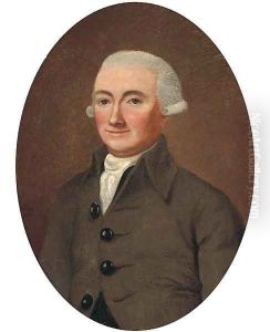 Portrait of a gentleman in a grey coat and short wig by Continental School