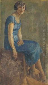 Portrait of an elegant lady by Continental School