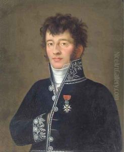 Portrait of an officer, bust-length, in military uniform by Continental School