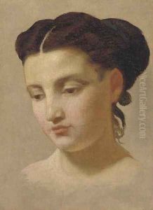 Study of a young lady, bust-length
