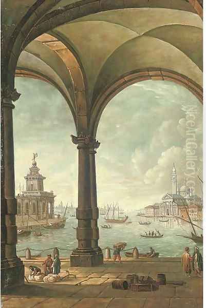 View out to the Customs House and San Giorgio Maggiore, Venice - view 1