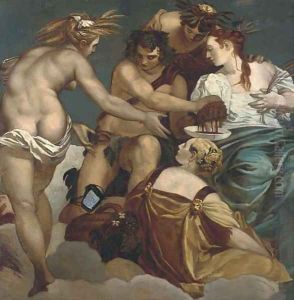 Bacchus with nymphs in a garden Bacchus with nymphs in a garden