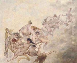 Desporting nymphs by Continental School