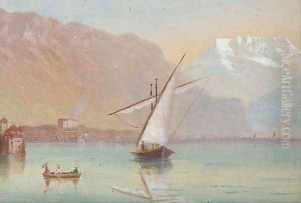 Fishing vessels on Lake Geneva - view 1