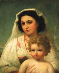 Mother and child by Continental School