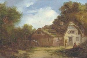 Afternoon break outside the mill