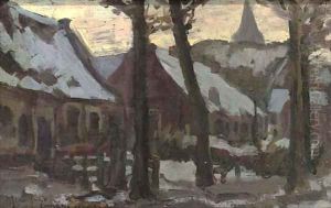 Buildings in the snow