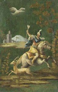 The stag hunt by Continental School