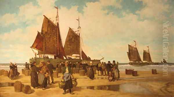 A fish-auction on the Dutch coast - view 1