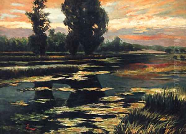 A Sunlit River Landscape - view 1