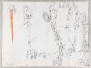 Composition Au Trait Rouge by Yves Tanguy
