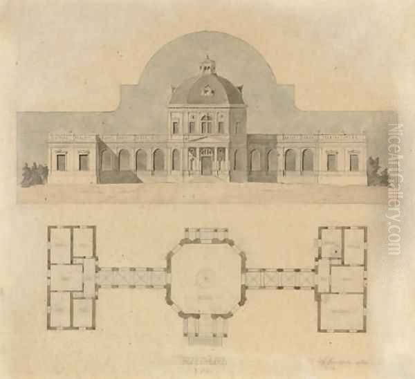 An architectural design for a Jagdschloss - view 1